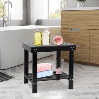 Foto 4 | Foto 4 | Taburete Spa Bench Vaefae De Madera De Bambú Con Estante De Almacenamiento - Venta Internacional.