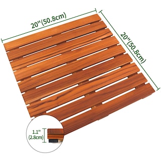Foto 4 | Foto 4 | Alfombra De Ducha Vaefae De Teca Antideslizante Para Spa De Lujo 50 X 50 Cm - Venta Internacional.