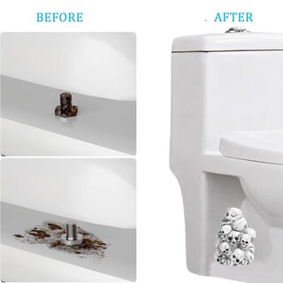 Foto 3 | Foto 3 | Paquete De 2 Fundas Decorativas Para Tornillos De Inodoro De Resina Con Forma De Calavera - Venta Internacional.
