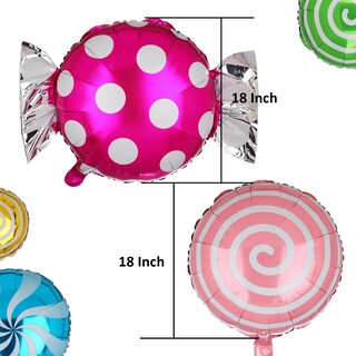 Foto 2 | Foto 2 | Set De Globos Ggde Con Temática De Caramelos En Espiral Para Fiesta 12 Unidades - Venta Internacional.