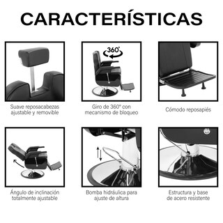 Foto 4 | Foto 4 | Onof - Sillon Barbero Peluqueria Silla Barberia Estetica Rudo Hidraulico