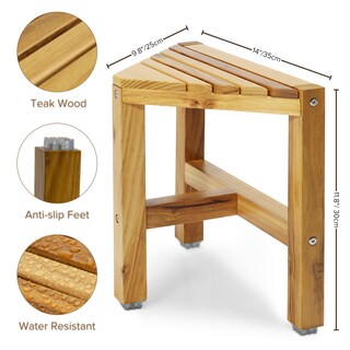Foto 3 | Foto 3 | Taburete De Ducha De Teca Teakaura Organizador De Esquina Impermeable - Venta Internacional.