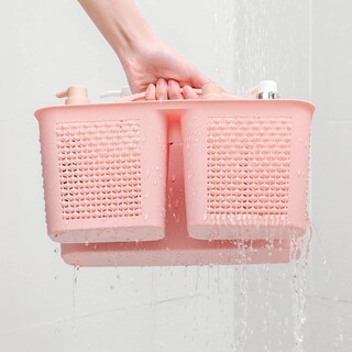 Foto 4 | Foto 4 | Cesta De Ducha Portátil De Plástico Uujoly Con Compartimentos Color Rosa - Venta Internacional.