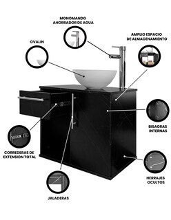 Foto 3 | Foto 3 | Gabinete Para Baño Con Ovalin Y Monomando Moderno. Modelo Venus