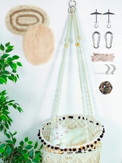 Foto 1 | Foto 1 | Hamaca De Macramé Karceey Para Gatos Más Grandes Con Hierba Gatera - Venta Internacional.