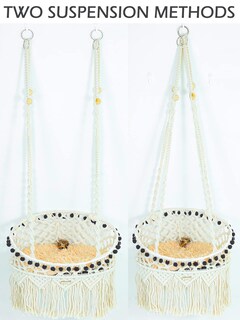 Foto 3 | Foto 3 | Hamaca De Macramé Karceey Para Gatos Más Grandes Con Hierba Gatera - Venta Internacional.