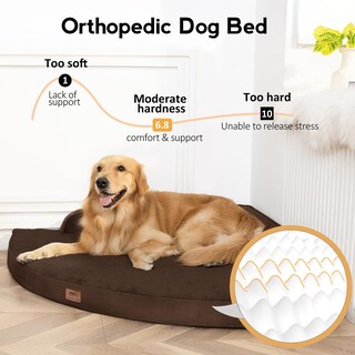 Foto 2 | Foto 2 | Cama Ortopédica Para Perros Mekiy Con Funda Extraíble Y Lavable  Color Marrón L - Venta Internacional.