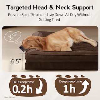 Foto 3 | Foto 3 | Cama Ortopédica Para Perros Mekiy Con Funda Extraíble Y Lavable  Color Marrón L - Venta Internacional.