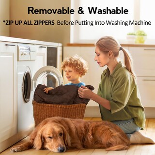 Foto 7 | Foto 7 | Cama Ortopédica Para Perros Mekiy Con Funda Extraíble Y Lavable  Color Marrón L - Venta Internacional.