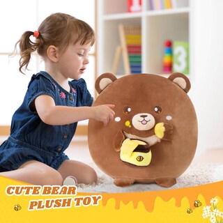 Foto 5 | Foto 5 | Almohada De Felpa Cozyworld Honey Bear 30 Cm Color Marrón - Venta Internacional.