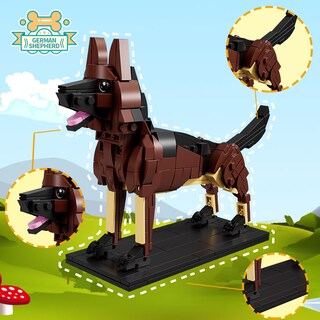 Foto 4 | Foto 4 | Set De Construcción De Juguetes Kazi Perro Pastor Alemán 15 X 19 X 6 Cm 336 Piezas - Venta Internacional.