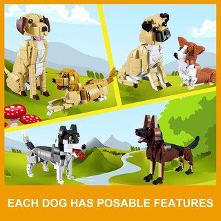 Foto 5 | Foto 5 | Set De Construcción De Juguetes Kazi Perro Pastor Alemán 15 X 19 X 6 Cm 336 Piezas - Venta Internacional.