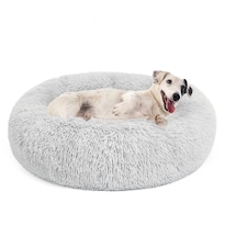 Cama Ortopédica Para Mascotas Mixjoy Para Perros Y Gatos  Diseño De Rosquillas  Color Gris - Venta Internacional.