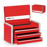 Caja De Herramientas P.i.t. Mini Roja Portátil De Acero Con 3 Cajones Apilable - Venta Internacional.