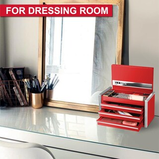 Foto 4 | Foto 4 | Caja De Herramientas P.i.t. Mini Roja Portátil De Acero Con 3 Cajones Apilable - Venta Internacional.