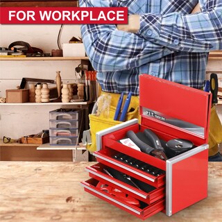 Foto 6 | Foto 6 | Caja De Herramientas P.i.t. Mini Roja Portátil De Acero Con 3 Cajones Apilable - Venta Internacional.