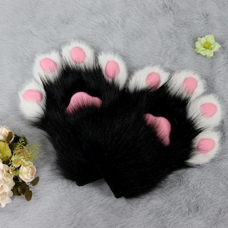 Foto 7 | Foto 7 | Guantes Hbbhml De Piel Sintética Felpa Uña De Gato Para Cosplay - Venta Internacional.