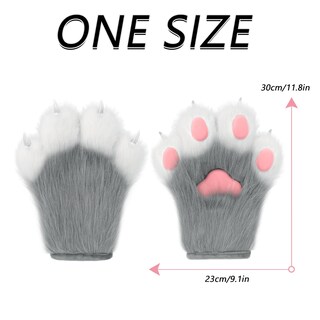 Foto 3 | Foto 3 | Guantes De Piel Sintética De Felpa Con Forma De Uña De Gato Hbbhml Talla Única - Venta Internacional.