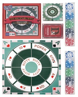 Foto 1 | Foto 1 | Juego De Mesa Michigan Rummy Deluxe Con Tapete De Fieltro Fichas Y Póker - Venta Internacional.