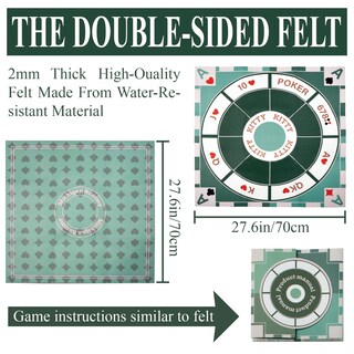Foto 3 | Foto 3 | Juego De Mesa Michigan Rummy Deluxe Con Tapete De Fieltro Fichas Y Póker - Venta Internacional.
