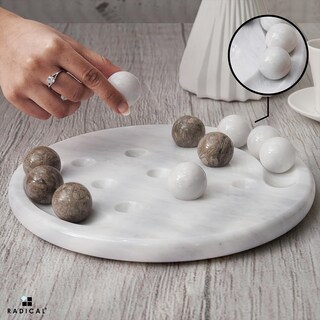 Foto 3 | Foto 3 | Juego Tic Tac Toe Radical Marble White & Oceanic 25 Cm - Venta Internacional.