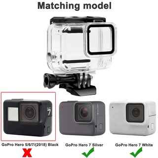 Foto 2 | Foto 2 | Funda Impermeable Para Gopro Hero 7 Blanca Y Plateada - Venta Internacional.