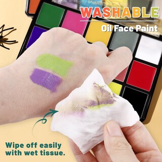 Foto 3 | Foto 3 | Paleta De Pintura Facial Y Corporal Con 10 Pinceles Bobisuka 15 Colores - Venta Internacional.