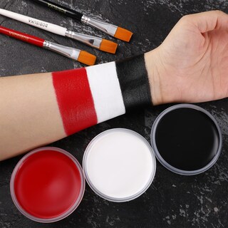 Foto 2 | Foto 2 | Set De Pintura Corporal Bobisuka Negro Blanco Y Rojo 70 Ml Con Pinceles - Venta Internacional.