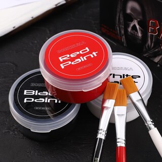 Foto 3 | Foto 3 | Set De Pintura Corporal Bobisuka Negro Blanco Y Rojo 70 Ml Con Pinceles - Venta Internacional.
