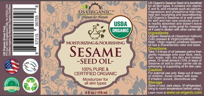 Foto 2 | Foto 2 | Aceite De Semillas De Sésamo Orgánico De Ee. Uu. Virgen Sin Tostar Sin Refinar 120 Ml - Venta Internacional.