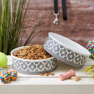 Foto 4 | Foto 4 | Recipiente Y Recipiente Para Mascotas Bone Dry Lattice Collection  Color Gris - Venta Internacional.