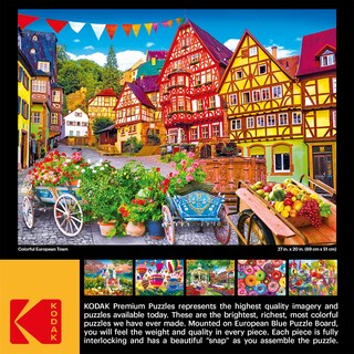 Foto 5 | Foto 5 | Puzzle Kodak Premium Colorful European Town 1000 Piezas - Venta Internacional.