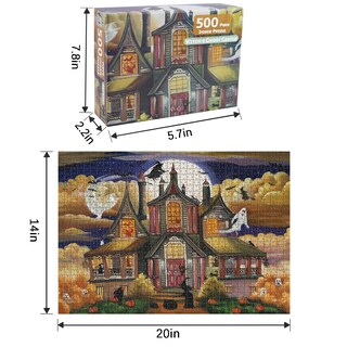 Foto 2 | Foto 2 | Puzzle Halloween Ghost Castle 500 Piezas Motiloo 51x36 Cm - Venta Internacional.