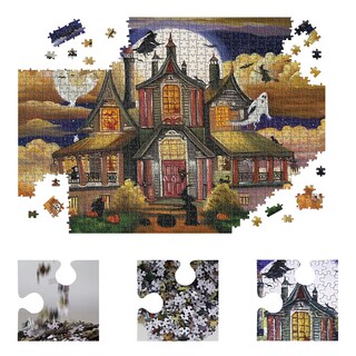Foto 3 | Foto 3 | Puzzle Halloween Ghost Castle 500 Piezas Motiloo 51x36 Cm - Venta Internacional.