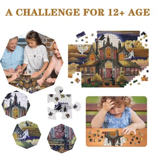Foto 4 | Foto 4 | Puzzle Halloween Ghost Castle 500 Piezas Motiloo 51x36 Cm - Venta Internacional.