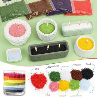Foto 5 | Foto 5 | Kit Para Hacer Velas De Cera De Arena Blingfun 500 G 20 Mechas 5 Colores - Venta Internacional.