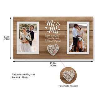 Foto 5 | Foto 5 | Marco De Fotos Calibron Personalizado Wedding Mr & Mrs 4x6 - Venta Internacional.