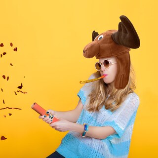 Foto 6 | Foto 6 | Divertido Sombrero De Nicky Bigs Novelties Moose Con Animal De Peluche Para Adultos - Venta Internacional.