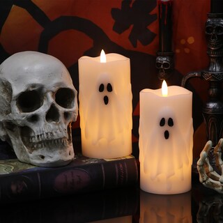 Foto 5 | Foto 5 | Velas Tipo Pilar Sin Llama Lasumora Halloween Ghost 3 X 6.5 Pulgadas - Venta Internacional.