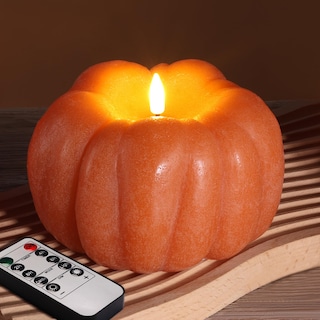 Foto 1 | Foto 1 | Vela Sin Llama Eywamage Burnt Orange Pumpkin Con Mando A Distancia - Venta Internacional.