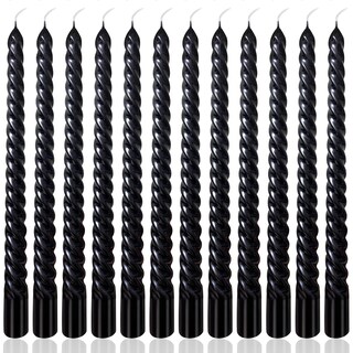 Foto 1 | Foto 1 | Taper Candles Peytanger  Espiral Negra  10 Cm  Paquete De 12 Unidades Para Halloween - Venta Internacional.