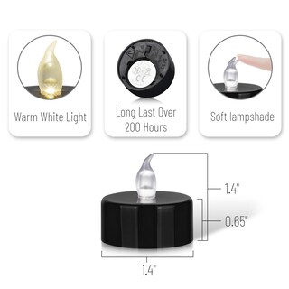 Foto 6 | Foto 6 | Velas Led Negras De Té Tapovaly Paquete De 50 Unidades 3 5 X 3 5 Cm - Venta Internacional.