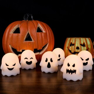 Foto 2 | Foto 2 | Velas Sin Llama Genswin Con Forma De Fantasma Para Halloween Paquete De 6 - Venta Internacional.