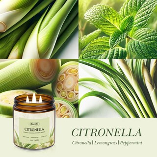 Foto 2 | Foto 2 | Vela Aromática Auelife Citronella 350 Ml 3 Mechas Más De 50 Horas De Combustión - Venta Internacional.