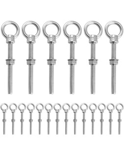 Foto 7 | Foto 7 | Eslabones Roscados Qwork De Acero Inoxidable 304 M10 X 100 Mm Paquete De 20 - Venta Internacional.