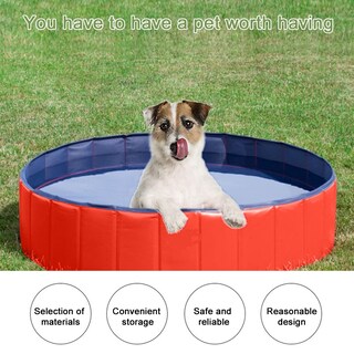 Foto 4 | Foto 4 | Piscina Para Mascotas Enenes Plegable De Pvc 60 X 20 Cm Para Mascotas Pequeñas Color Rojo - Venta Internacional.