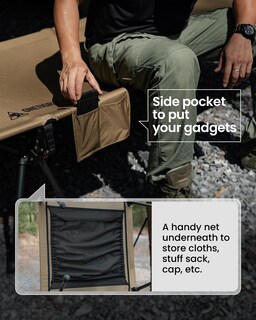 Foto 3 | Foto 3 | Cuna De Camping Onetigris Supranubis Altura Regulable 150 Kg - Venta Internacional.