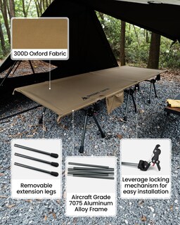 Foto 4 | Foto 4 | Cuna De Camping Onetigris Supranubis Altura Regulable 150 Kg - Venta Internacional.