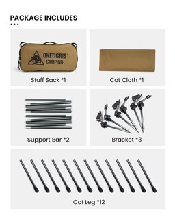 Foto 6 | Foto 6 | Cuna De Camping Onetigris Supranubis Altura Regulable 150 Kg - Venta Internacional.