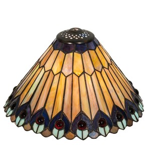 Foto 1 | Foto 1 | Pantalla De Lámpara Meyda Tiffany Con Forma De Pavo Real Con Joyas De 30 Cm De Ancho Color Bronce - Venta Internacional.